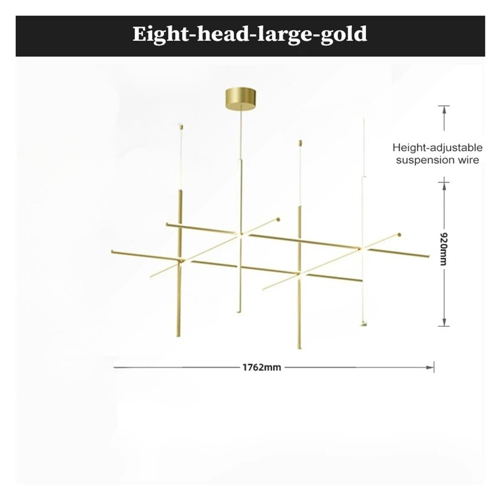 Genérico Lámpara de techo, Lámparas de araña techo LED posmodernas Italia, luces colgantes suspensión cristal con tubo diseño, artículos decoración for el hogar, sala estar y dormitorio(Warm,Gold E)