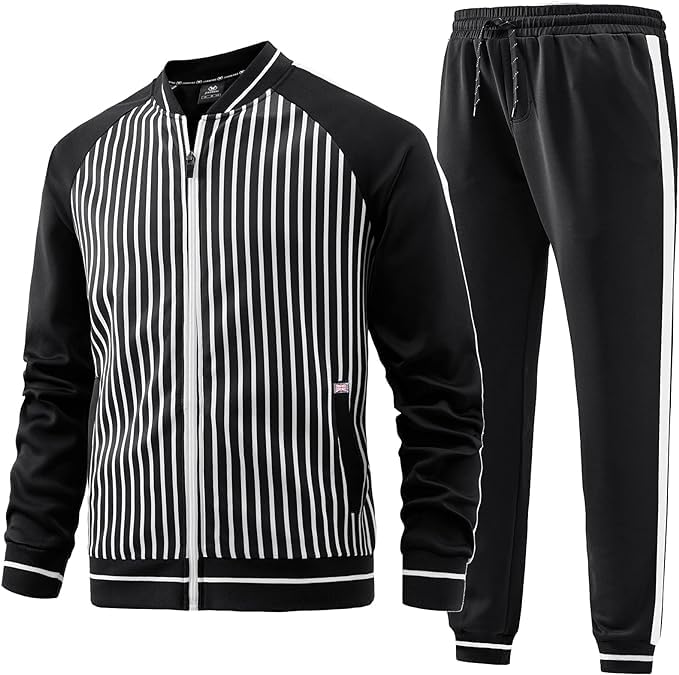 Survêtement homme tenue 2 pièces coupe moderne et manches longues