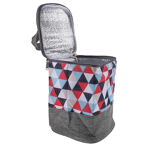 Totority Sulated Milk Bottle Storage Bag for Travel Oxford Cloth Baby Bottle Cooler Tote Handle Zipper Seal