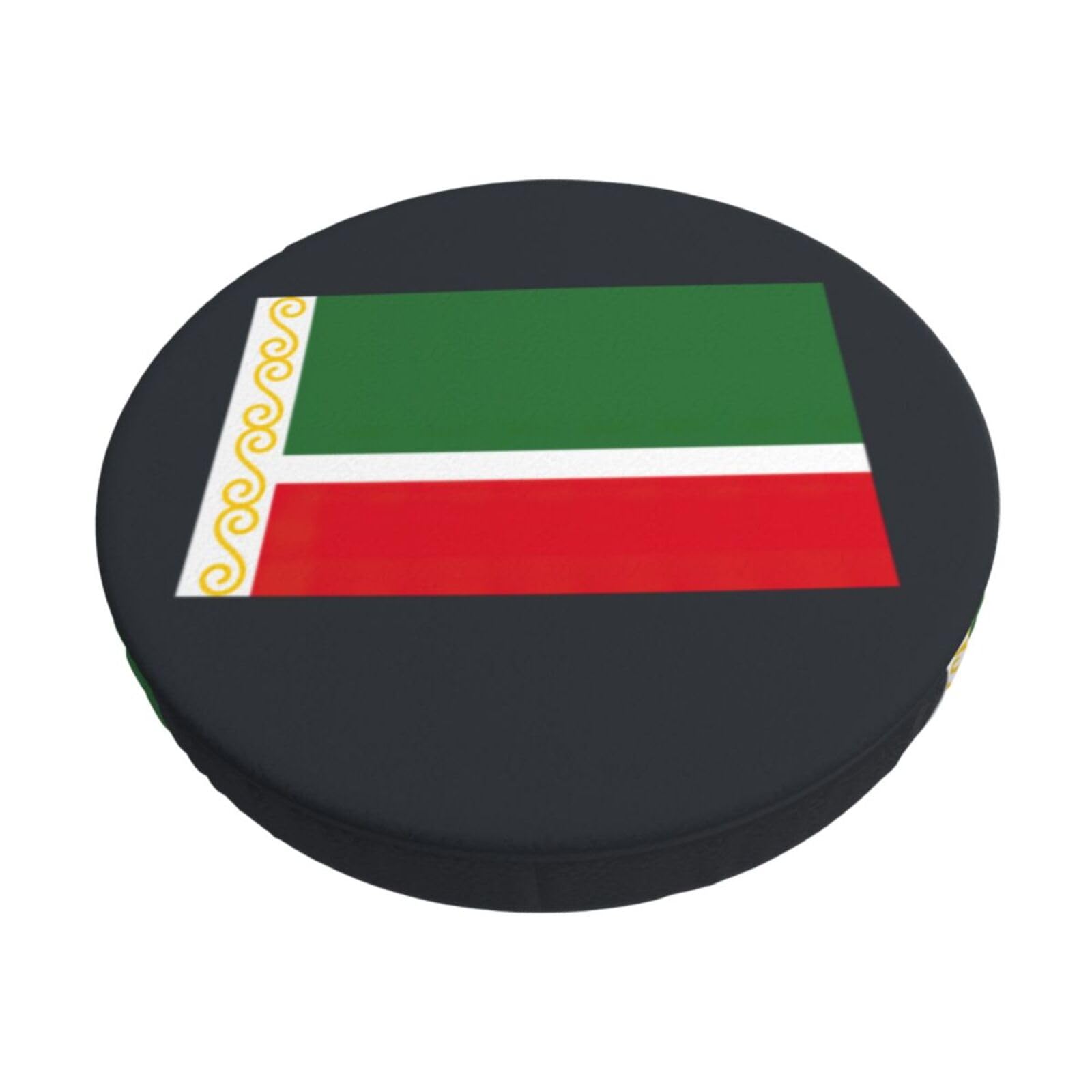 ACVnbm Flag Of The Chechen Republic Print Round Bar Chair Cushion Cover, Elastic Chair Protector For Kitchen Bar Dining