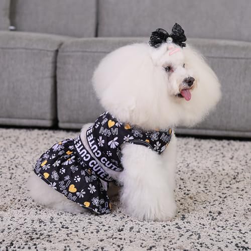 Image of CuteBone Two Piece Dog Sports Dress Athleisure Puppy Skirt Lightweight Small Dogs Girl Clothes Cat Apparel SPS14L