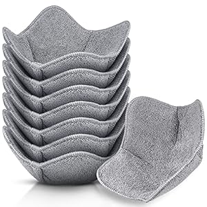 Patelai 8 Pieces Bowl Holders Microwave Safe Bowl Pot Holder for Hot Soup, Food, Meals (Grey)
