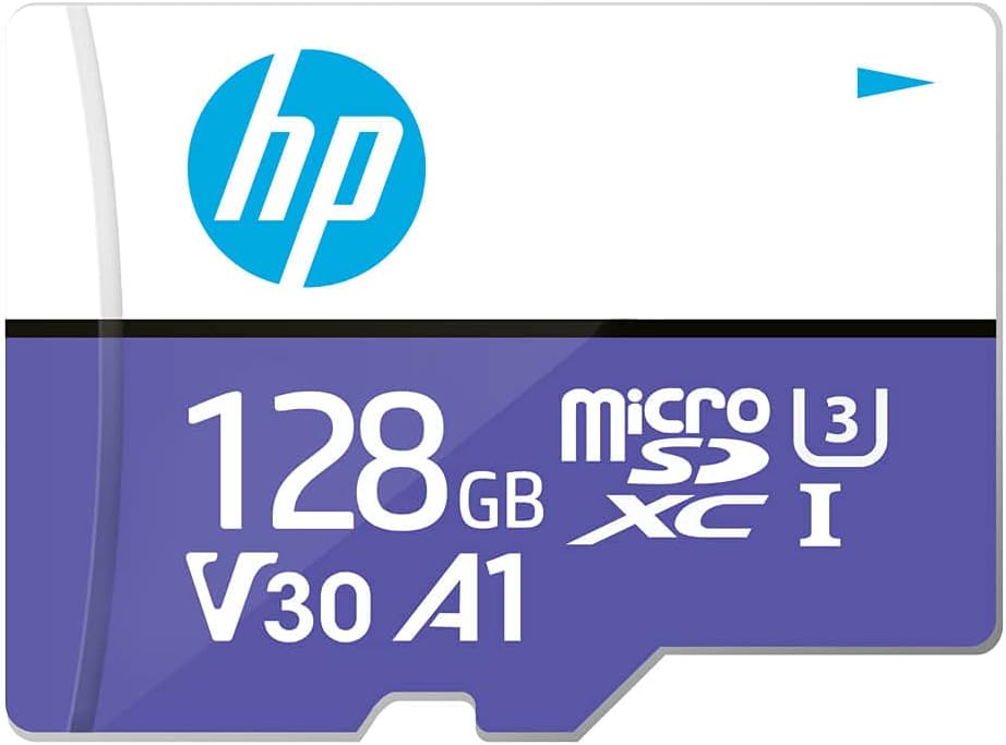 HP Micro SD Card 128GB with Adapter A1 U3 V30 (Purple), (HFUD128-MX330)