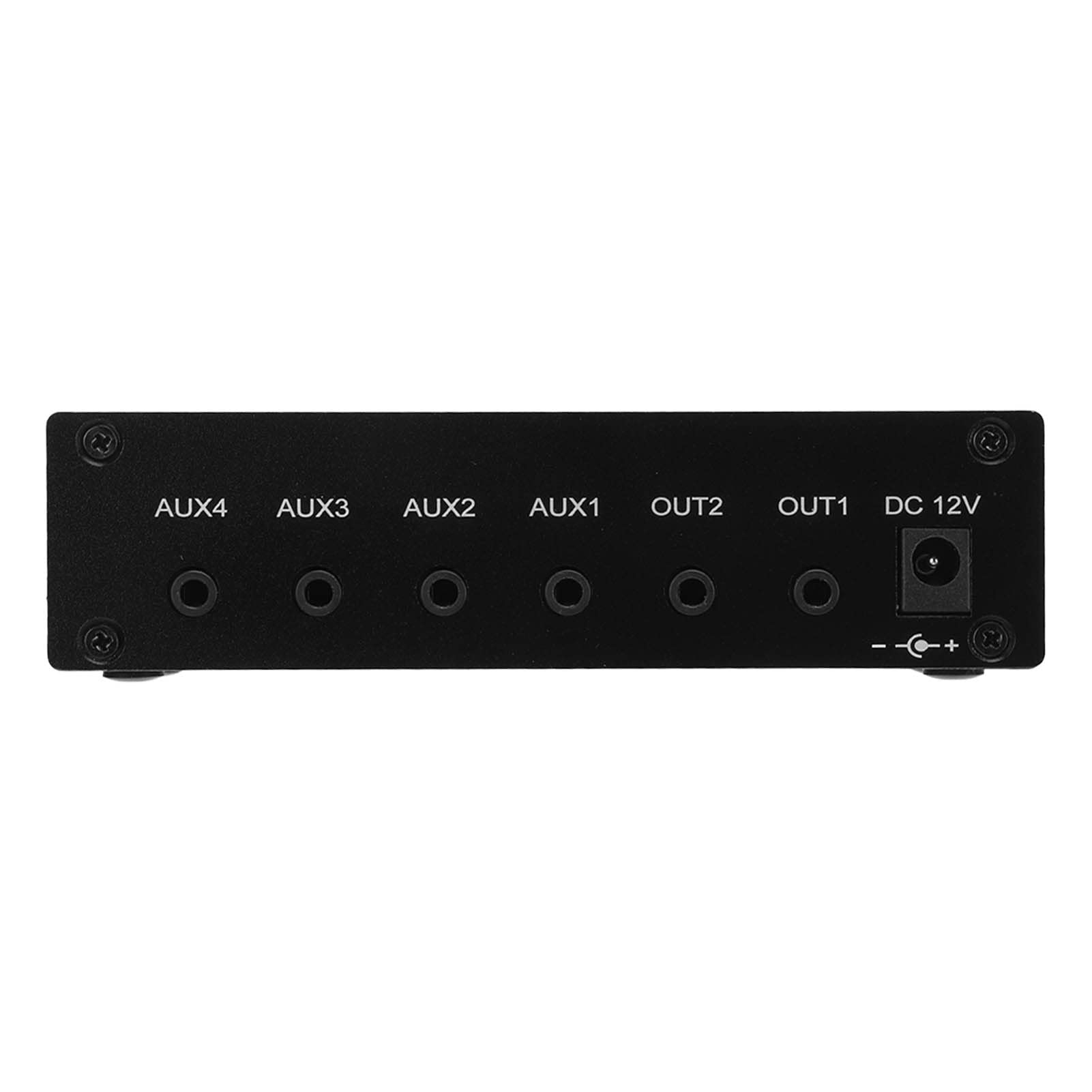 Haofy Mixer Audio Stereo con Isolamento del Rumore di Fondo Digitale Amplificatore 4 in 2 Uscite per Appassionati di Computer e Musica Lega di Alluminio