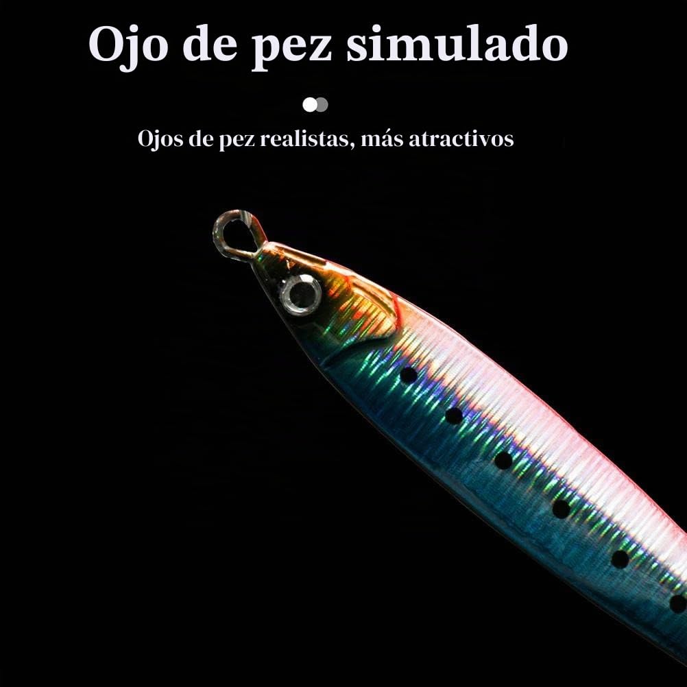 Jig de pesca, 5 uds,30g/40g, anzuelos de paso brillante, anzuelo de doble asistencia, anzuelo de pesca de plomo, señuelos de jigging de agua salada para atún, atún diente de perro, cola amarilla