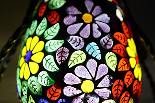 Image of HusNain Wooden Lantern | Decorative Electric Lamp | Hanging Light for Table | Home Decoration | Diwali Decor | Living Room - Gift Item,Multicolour