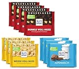🍫 Zutaten Weisse Voll-Nuss: Zucker, HASELNÜSSE, Kakaobutter¹, VollMILCHpulver, LAKTOSE, Reis (2,5 %), BUTTERreinfett, Emulgator: Lecithine (SOJA), Salz, GERSTEnmalzextrakt. Kann Spuren von Erdnüssen, anderen Schalenfrüchten und Ei enthalten. ¹Rainforest Alliance Certified.