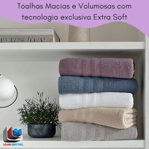 Jogo De Banho Gigante Buddemeyer Vanilla Extra Soft 100% Algodão Toalha Alta Absorção Macia Grande 4