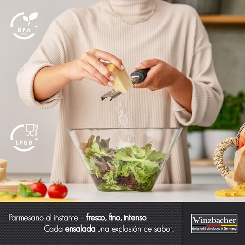 Miniatura 4 de Winzbacher Premium Zester Rallador De Queso Parmesano, Cítrica Del Limón, Nuez Moscada, Jengibre, Ajo Zester Rallador, Acero Inoxidable Incluye Cubierta Protectora Y Cepillo