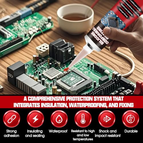 Revestimiento Conformal Líquido Rojo para Electrónica miniatura 3