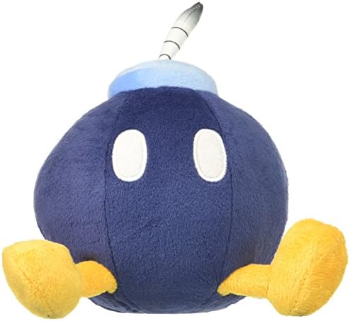 Little Buddy Super Mario All Star Collection 1429 Bob Omb Stuffed Plush, 5""", Multicolor