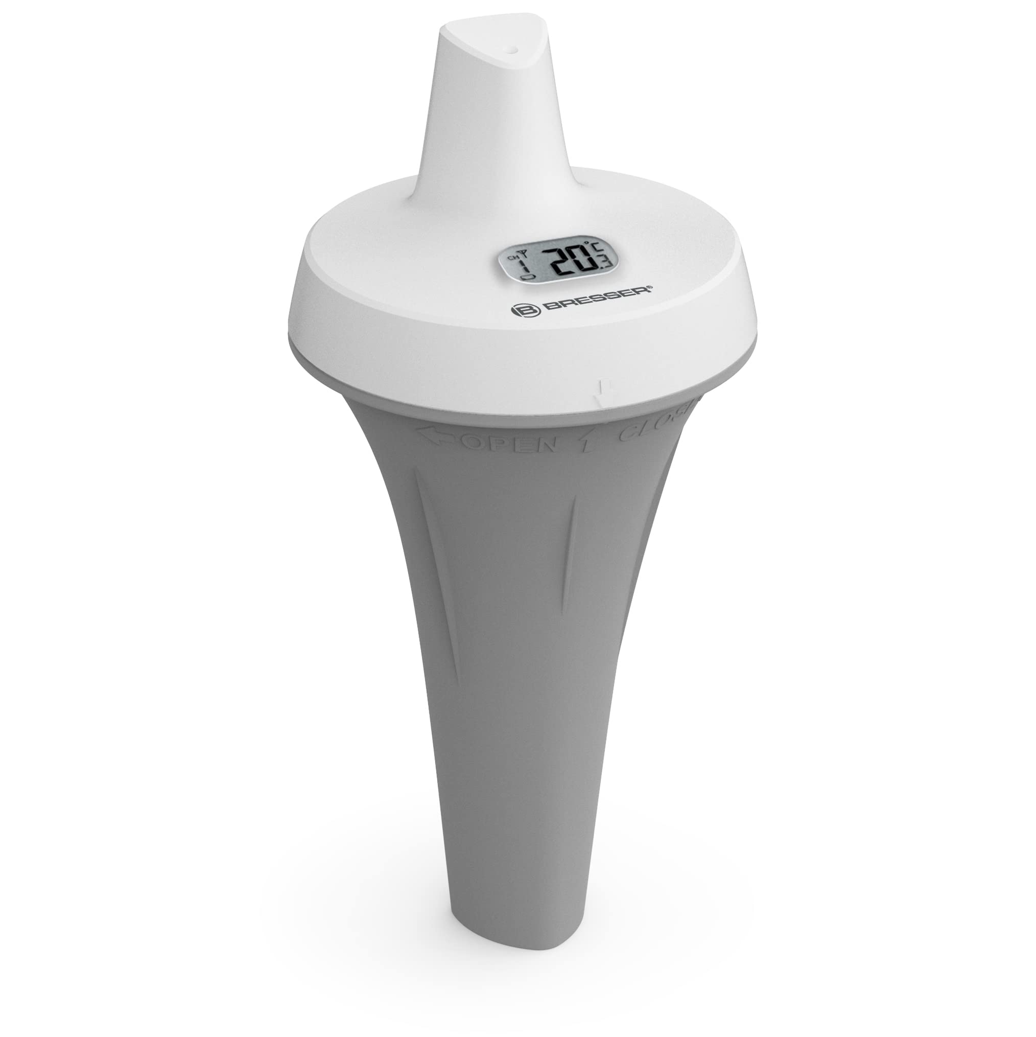Bresser Thermomètre de piscine mesure température eau capteur supplémentaire stations météorologiques autonome blanc