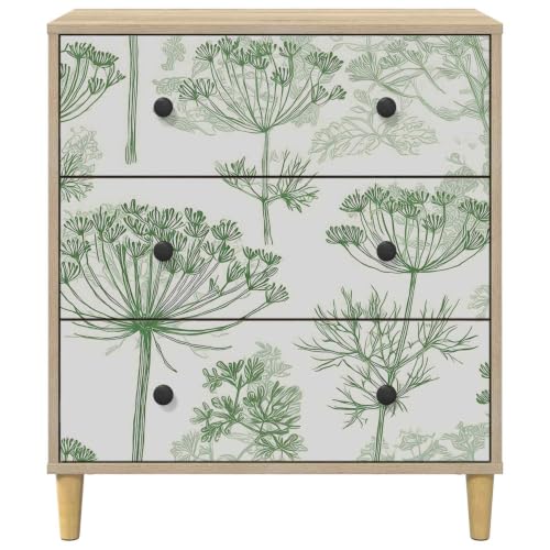 Cómoda rectangular con estampado de árbol verde que aporta estilo moderno y funcionalidad 8