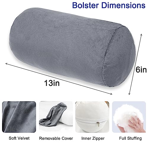 1 Middle One BOLSTERGREY13 Round Cylinder Bolster Pillow thumb #1