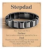 Pulsera de hematita para el día del padre, pulsera de hematita para hombre, pulseras de hematita de cristal natural negro para hombre, reaviva energía masculina, pulseras geométricas curativas, joyas