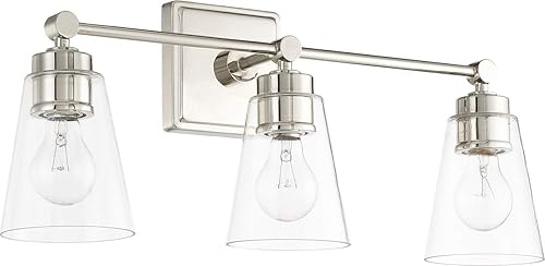 Miniatura 32 de Capital Lighting 8302BN-128 Baxter - Soporte de pared para tocador de baño, vidrio de leche, 2 luces, 200 vatios totales, 11 pulgadas de alto x 16