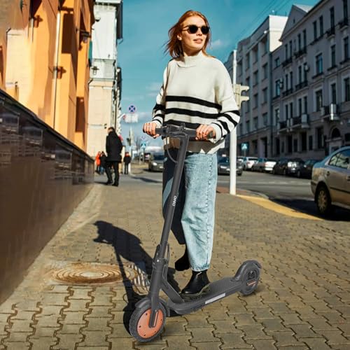 Electric Scooter - 350W Motor, Up to 15.5MPH / 15Miles Range, 8.5\" Off-Road Solid Tires, 264LB Load, Folding Commuter Escooter with Cruise Control, App Control, UL-2272 Certified