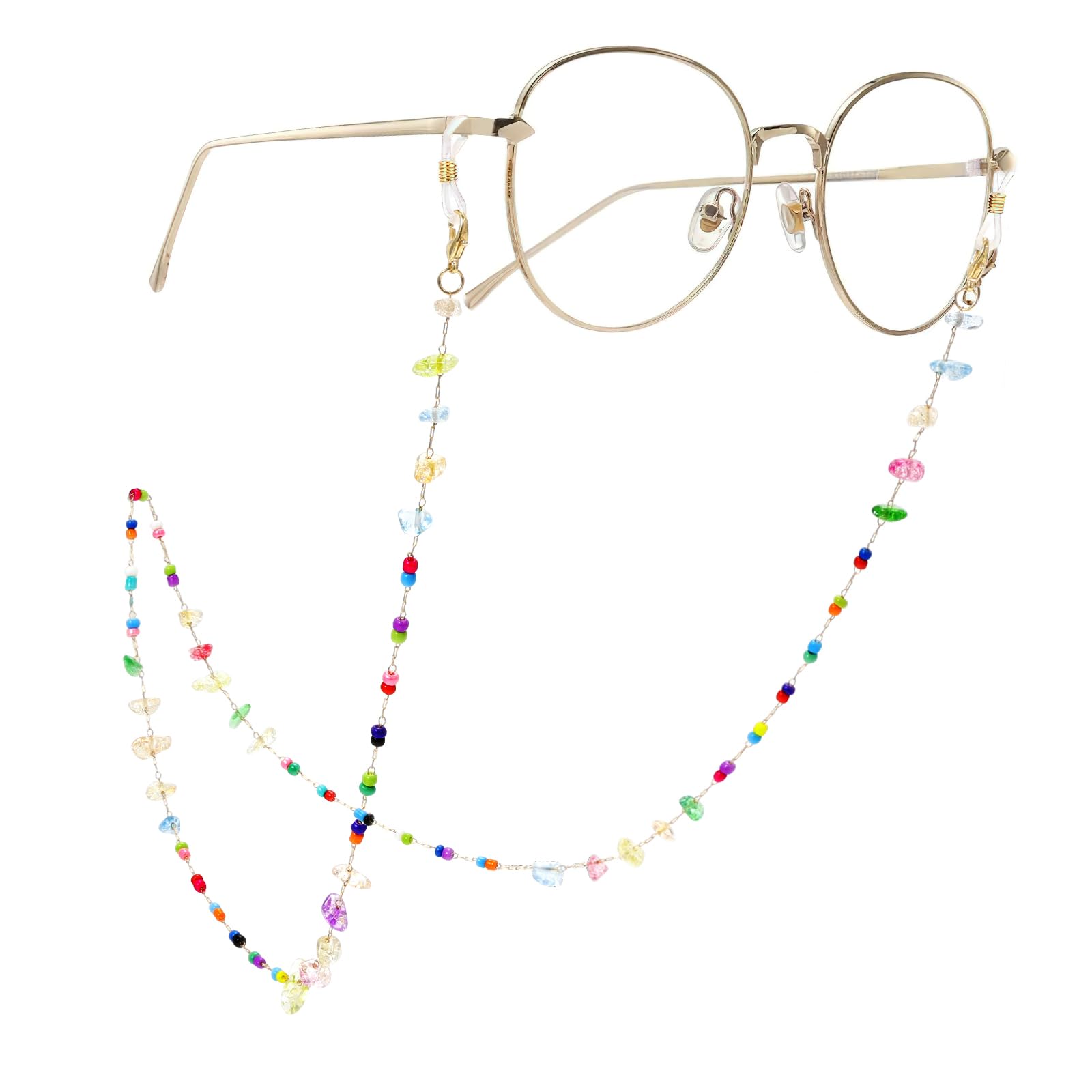 BTHRORO Cadena de Gafas para Niñas Mujer, Antideslizante Correa Gafas Multicolor Cuerda Gafas de Sol Retenedor Cadenas Gafas Lectura para Mujer Hombre