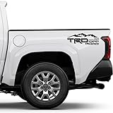 TRD Racing Development with Mountains Vinyl Decal Sticker Graphic for Trucks Using Premium 2Mil Vinyl (Gloss Black, 5.5' x 16')