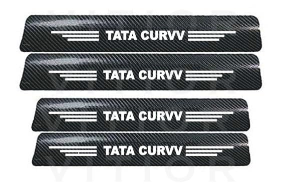 Vitior Carbon Door Sill Protector Tata Curvv, Set of 4, Anti-Scratch Protection.-picture-12
