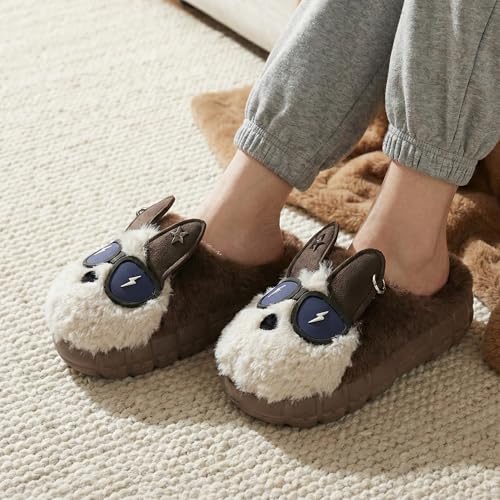 Image of VRITRAZ Women's Comfort Slip On Closed Toe Warm Winter House Clog Indoor Slipper with Cute Print and Degins