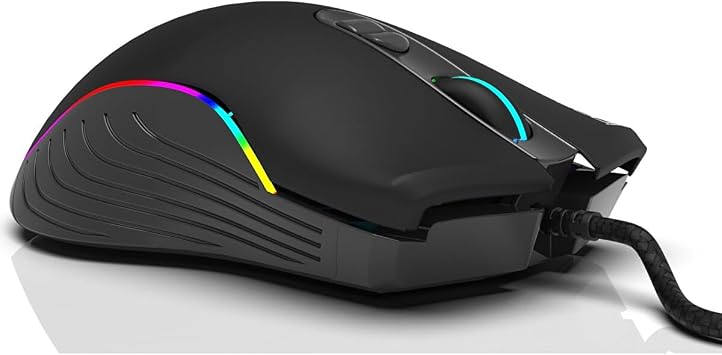 Coverzone Gaming Mouse USB Kablolu RGB Ayd nlatmal  7200 DPI Ayarlanabilir 7 Tu  PMWA725 Sens r 125Hz/1000Hz Report Rate Ergonomik Tasar m 20G H zlanma Windows Uyumlu Oyuncu Mouse | G303
