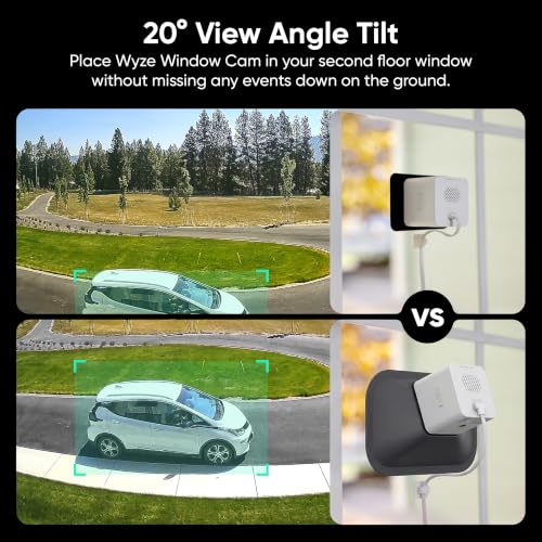 Image of WYZE Window Cam Wedge Mount, Compatible Only with WYZE Window Cam, 20-Degree Viewing Angle, Glare-Reducing Design
