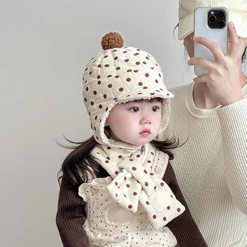 Gorro y bufanda de bebé para proteger orejas y cuello del frío extremo 6
