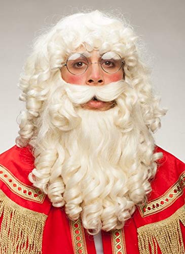 Nikolaus-Set gelockt (Perücke, Bart)