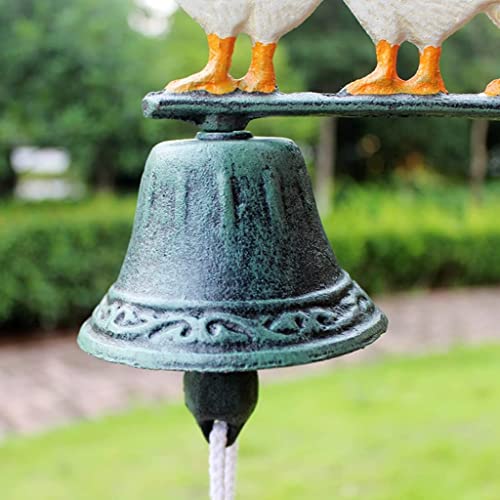 Campainha de ferro fundido sino de parede de pato casa de fazenda sino de jantar engraçado montado n