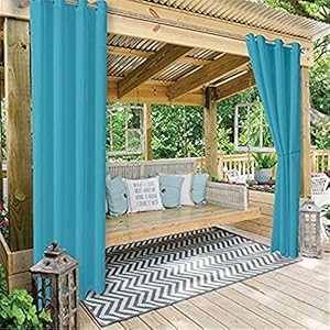 Buitengordijnen – Buitenterrasgordijnen Waterdicht Binnen Buiten Verduistering Thermische Doorvoertule Gordijnpanelen…