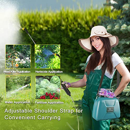 image for Fragraty Battery Powered Sprayer, 1.35 Gallon Electric Lawn & Garden S