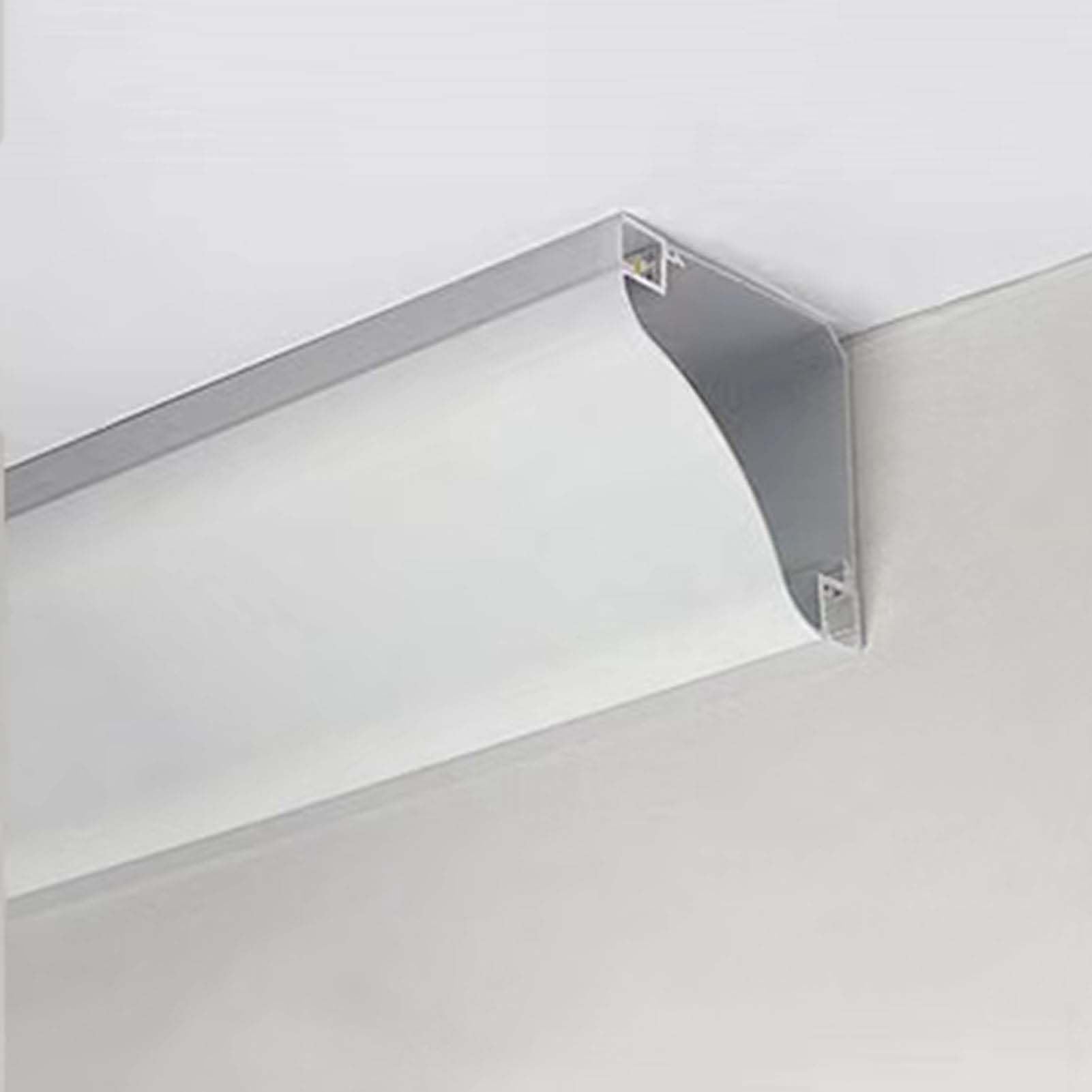 Reflektory sufitowe LED, dwustronny zestaw oświetleniowy do pasków 8 mm, aluminiowa listwa przypodłogowa z diodami LED do krawędzi ścian i sufitów(30 m (98,4 stóp))