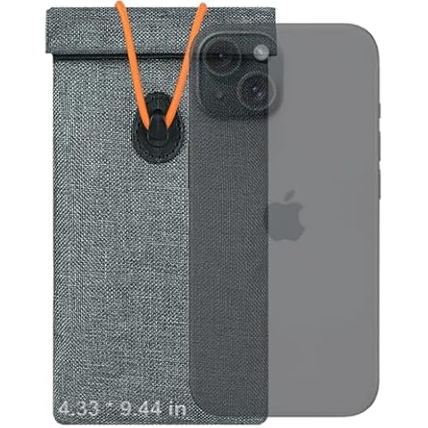 AtfArt 1 Pcs Faraday Pouch for Car Keys RFID Key FOB Protector Faraday Bag for iPhone Anti-Theft Pouch Car Key Case GPS Signal Shielding Bag for Size Below 17 * 8 cm Phones(24 * 11 cm) Cover
