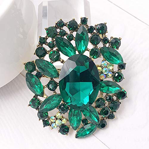 Image of Flower Brooch Pin Costume Jewelry Accessory Gold Tone