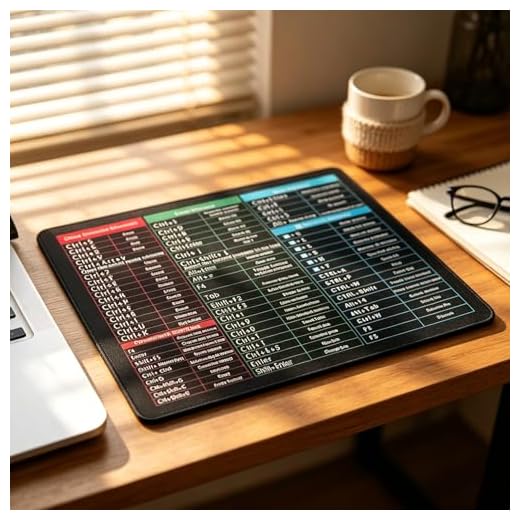 Excel Shortcut Mouse Pad, Small Quick Key Cheat Sheet Mousepad with Stitched Edges, Non-Slip Rubber Base Computer Desk Mat for Office, Home, Data Analysts, Coworker Gift, 7.1x8.7 in