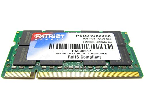 PATRIOT�@DDR2 �m�[�gPC�p������ SO-DIMM �f���A���L�b�g�@DDR2-800�@PC2-6400�@2GB x2�@CL5�@1.8V�@PSD24G800SK