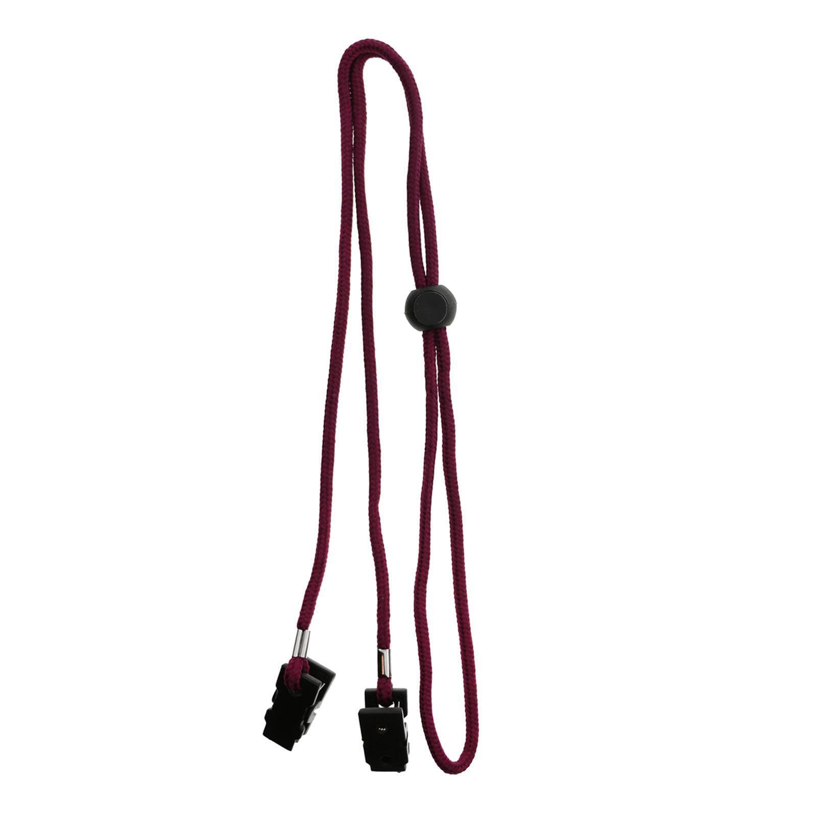 PIXZCSA Restaurant Napkin Chain Clip Clothes Clean While Enjoying Meals In Homes Cafes Studios Versatile Dining Protector Lanyard Clip Dining Clothing, Dark Red, 85cm