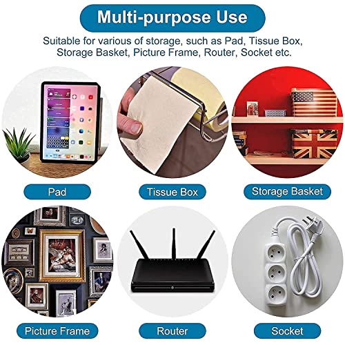 Image of 10 Pcs Heavy Duty Waterproof Double-Sided Adhesive Wall Hooks - Strong Plastic Hooks for Wall Hangings, Robes Finish Male Female Hook-10