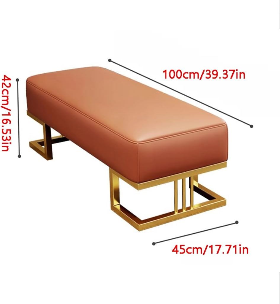 Foot Stools Ottoman Shoe Bench Home Shoe Changing Bench Home Entrance Living Room Cloakroom Sofa Bench Long Bench Bed End Bench Shoe Changing Stool(Color:D)