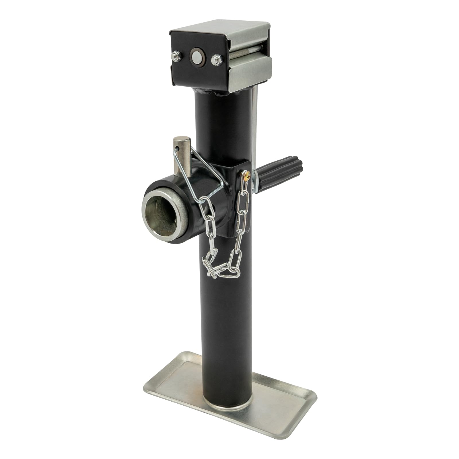 Cric a mano in acciaio per auto, camion, riparazione SUV e trattamento di emergenza auto, altezza di sollevamento: 26 cm, portata: 1T nero