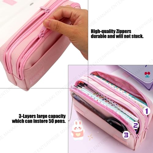 Image of Invite Enterprise Cartoon Theme Pencil Case - 3D EVA Pencil Case Pouch, Multipurpose Zipper Pencil Case for Kids, Pen and Pencil Bag for School Kids, Girls, Stationery Storage Box (Flower)