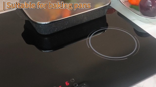 Image of 30 Inch Electric Cooktop 6400W, 240V Hard Wire (No Plug) | 4 Burner Glass Electric Stovetop 30 Inches, 99-Min Timer, Safety Lock, Pause, Rual Ring, Touch Control, 220V Hard Wired