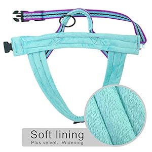 Didog soft flannel padded dog vest harness escape proofquick fit reflective dog strap harnesseasy for walking training xschest 15 18 mixed blue  urban country home decor