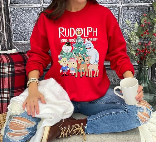 Rudolph The Red Nosed Reindeer Christmas Sweatshirt, Rudolph Xmas Sweatshirt, Rudolph Christmas Shirt, Vintage Christmas Movie Shirt2