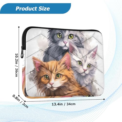 Funda para portátil 13-14 pulgadas impermeable con diseño de gato miniatura 3