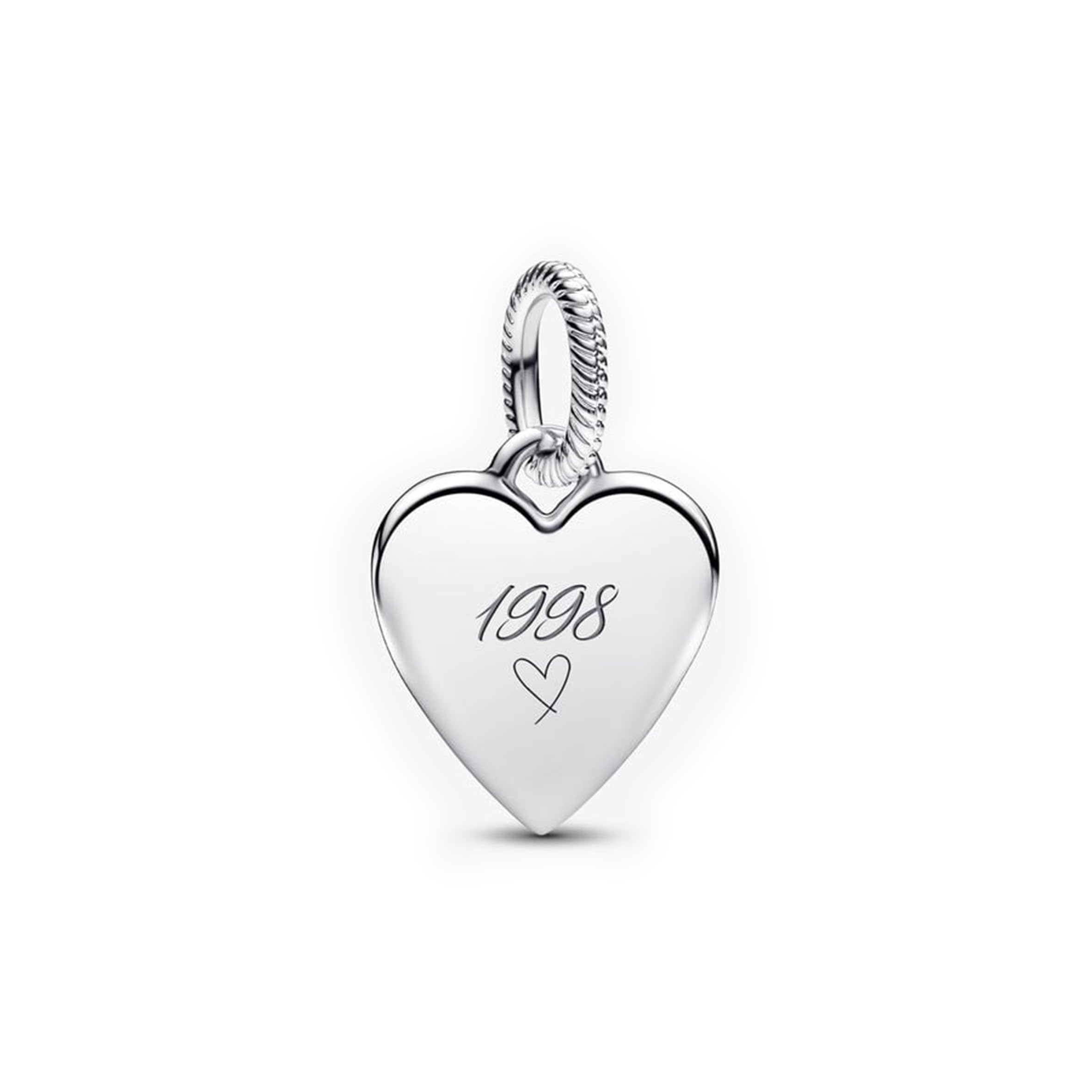 PANDORA Collana Engravable Heart Sterling Silver Pendant 398914C00 Marca, Talla única, Metallo, Nessuna pietra preziosa