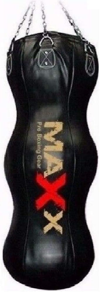 Maxx Black 4FT Triple body bag uppercut bag punch bag, angled boxing bag+ free chain punching bag set (BAG ONLY)