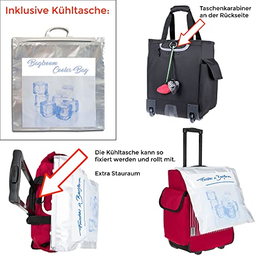 alessandro Einkaufstrolley Wheel Trolley Shopping Damentasche Einkaufsroller Korb Shopper + Thermo Tasche – Bild 5