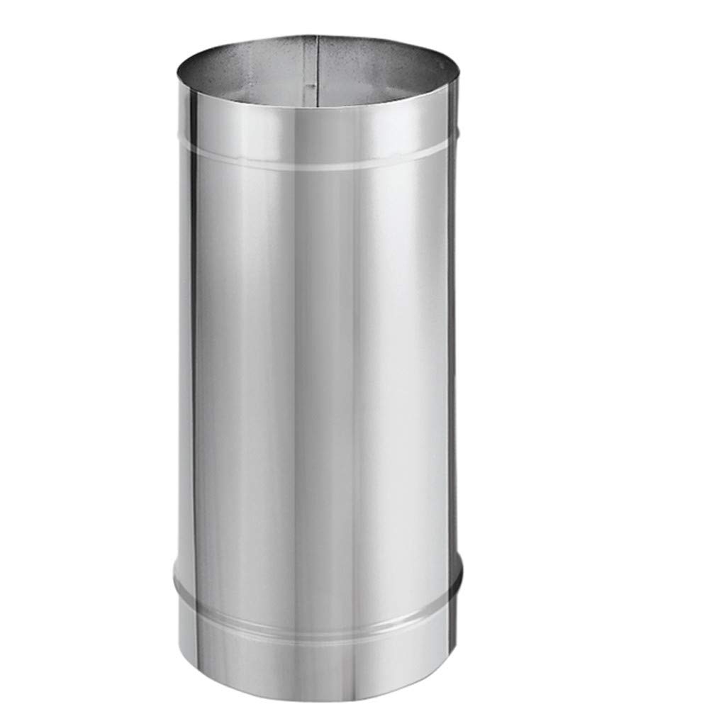 DuraVent 8DBK-24SS DuraBlack Stainless Steel Single Wall Interior Stove Pipe Straight Length; Connecting Woodstoves To Chimney, 24-Gauge Steel Construction, Lock-Seemed, 8" Inner Diameter x 24" Length